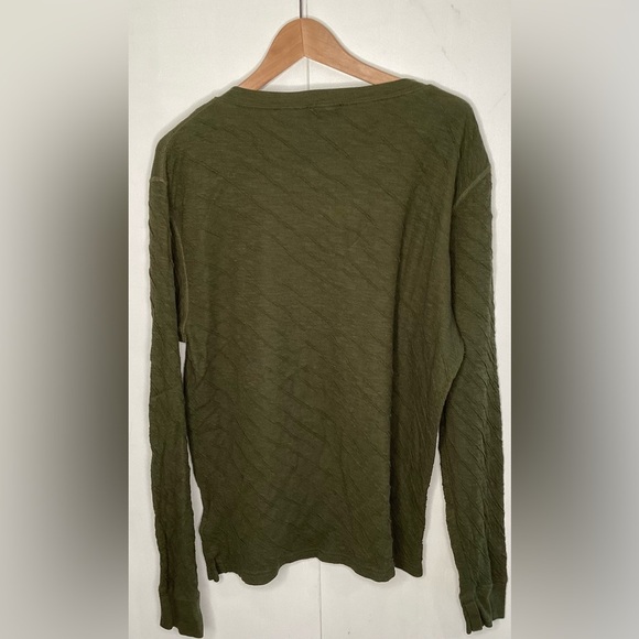 7 for all mankind long sleeve dark green, men’s  sweatshirt Med - Picture 3 of 10